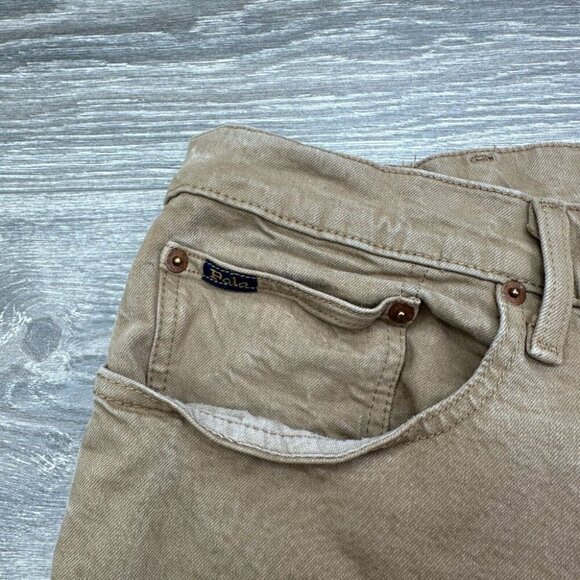 Polo Ralph Lauren Hampton Jeans Mens 40x30 (Actual 38x29) Relaxed Straight Khaki - Picture 7 of 16